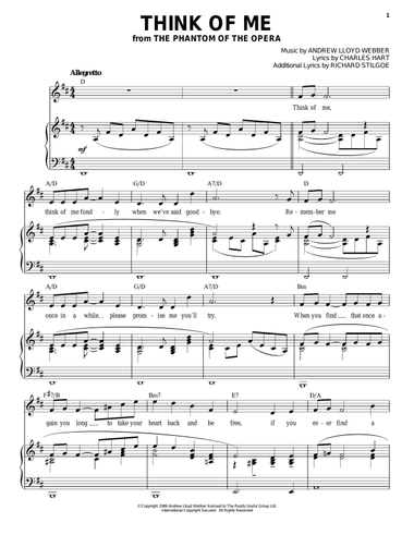 Think Of Me (from The Phantom Of The Opera)