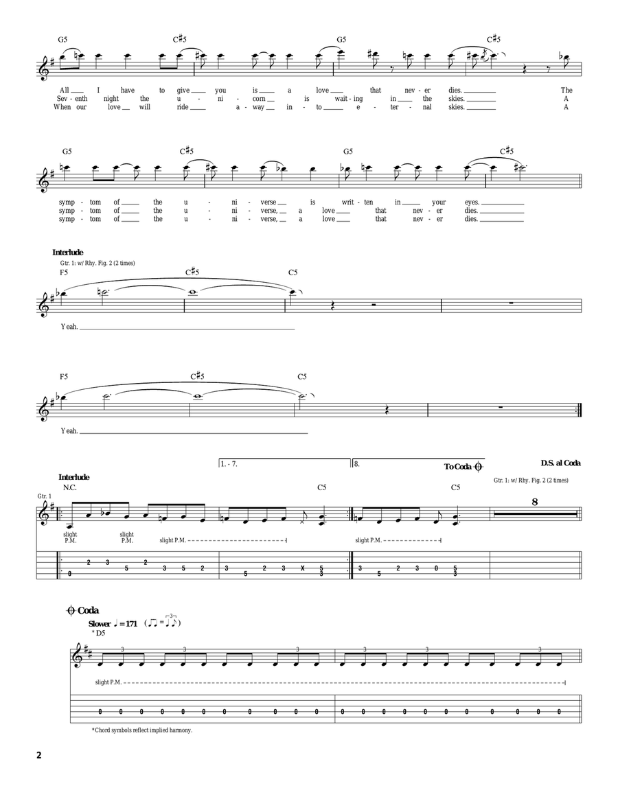 Symptom Of The Universe Symptom Of The Universe Electric Guitar scores gallery preview page 2