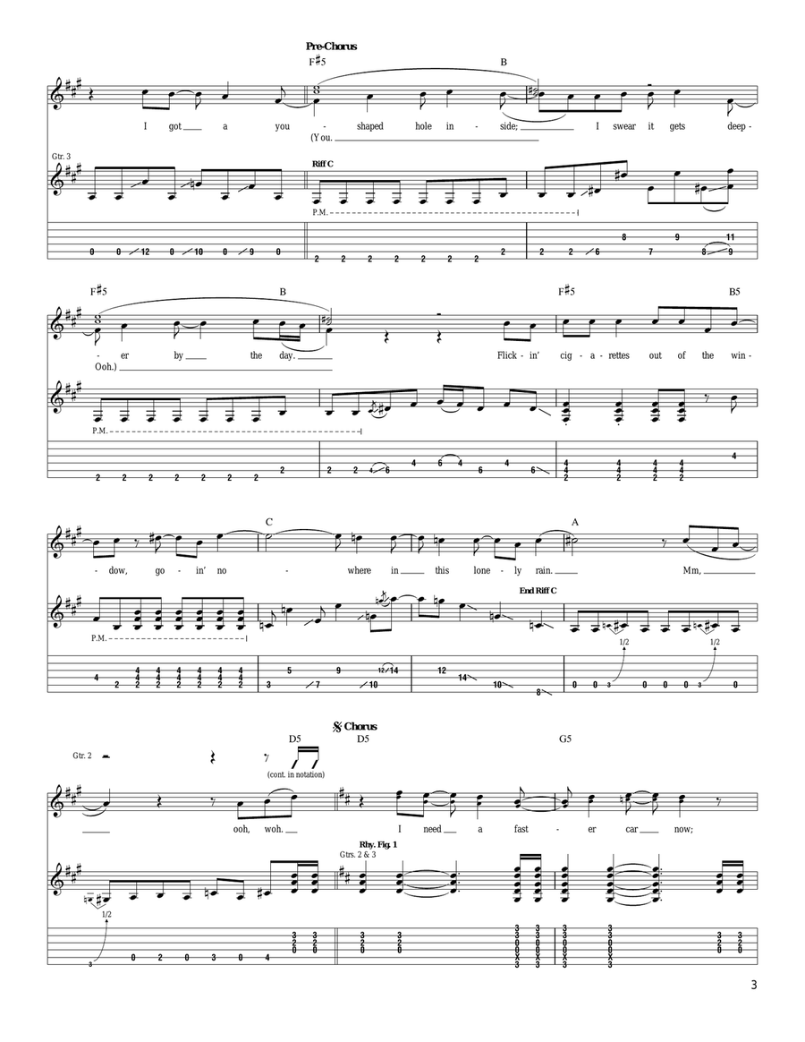 Faster Car Faster Car Acoustic Guitar scores gallery preview page 3