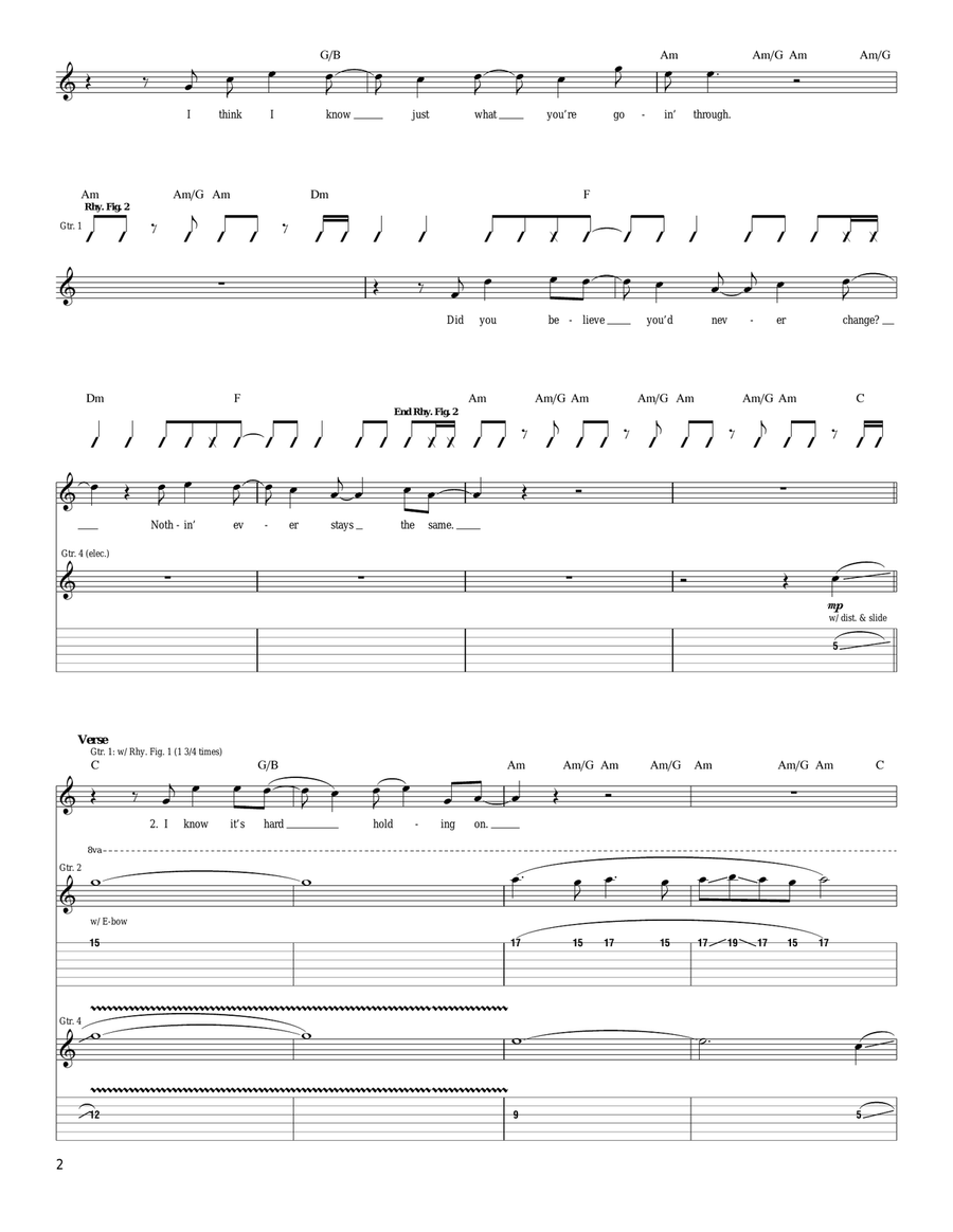Used To The Pain Used To The Pain Acoustic Guitar scores gallery preview page 2