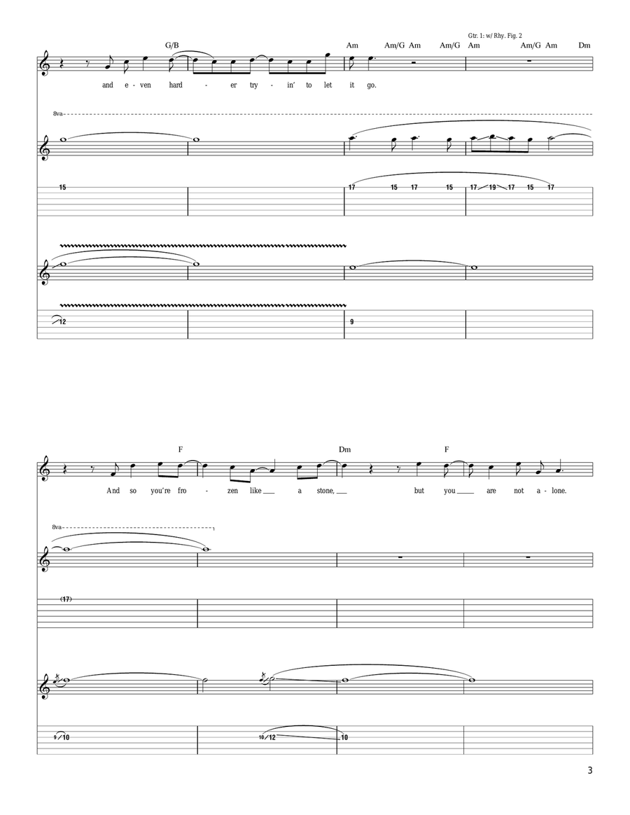 Used To The Pain Used To The Pain Acoustic Guitar scores gallery preview page 3