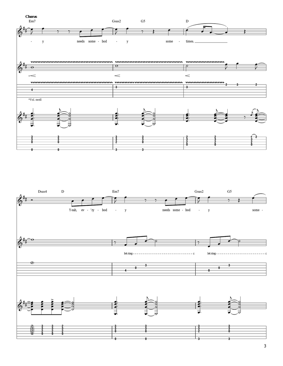 Everybody Everybody Acoustic Guitar scores gallery preview page 3