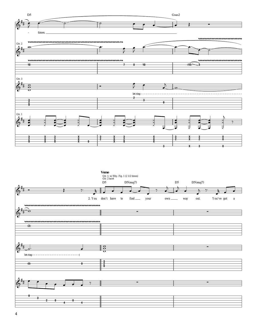 Everybody Everybody Acoustic Guitar scores gallery preview page 4