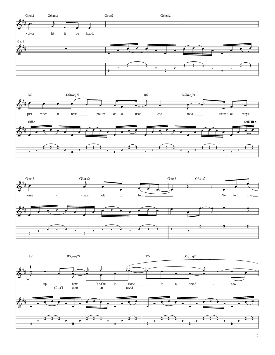 Everybody Everybody Acoustic Guitar scores gallery preview page 5