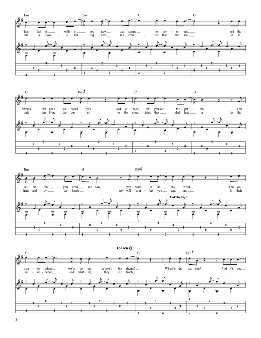 Rhymes And Reasons Rhymes And Reasons Acoustic Guitar scores gallery preview page 2