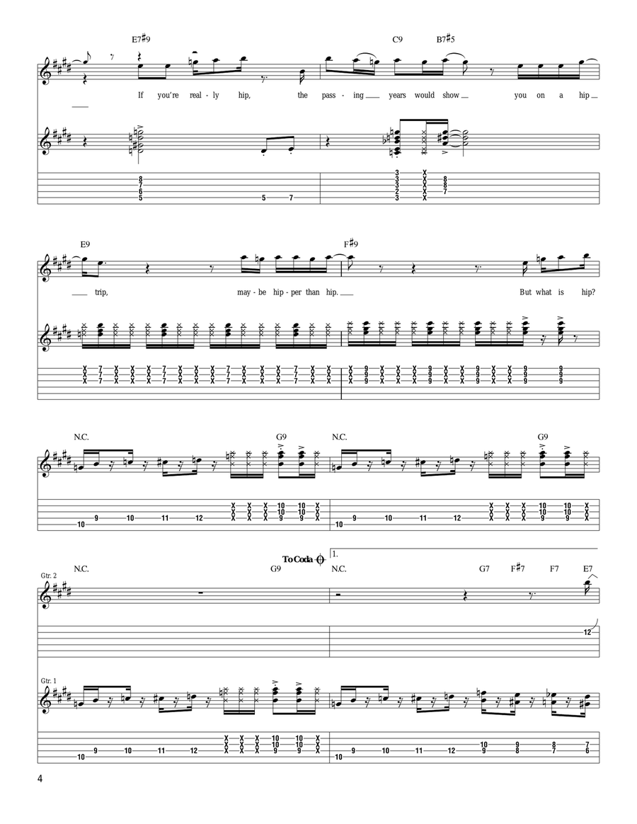 What Is Hip What Is Hip Acoustic Guitar scores gallery preview page 4