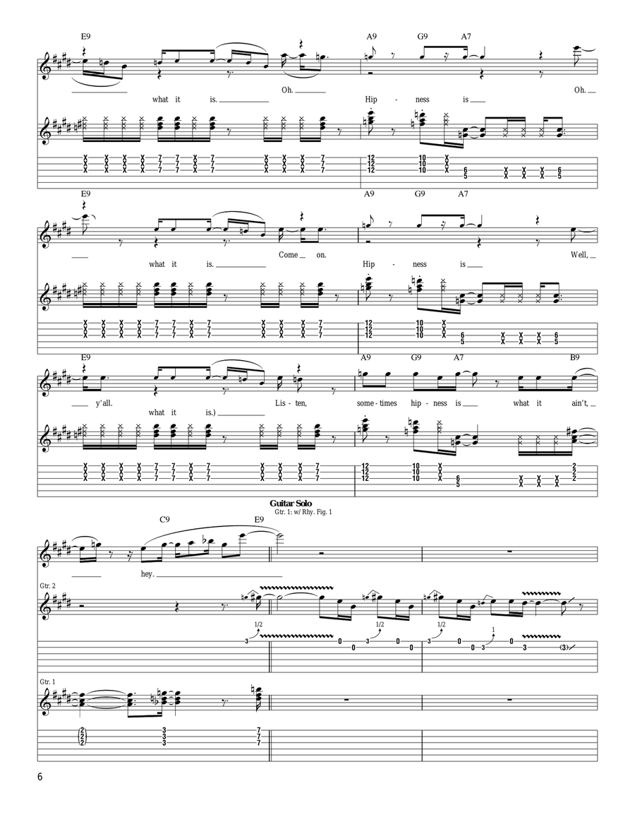 What Is Hip What Is Hip Acoustic Guitar scores gallery preview page 6
