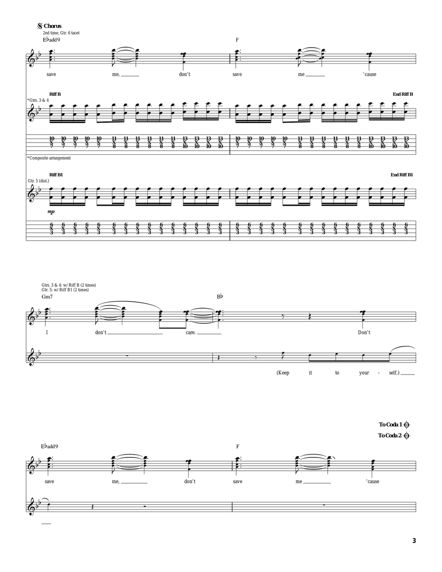 Savior Savior Acoustic Guitar scores gallery preview page 3
