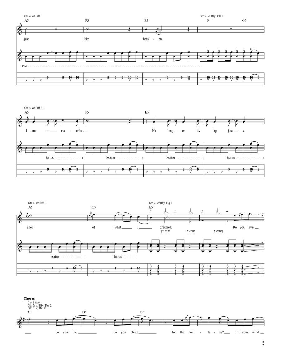 The Fantasy The Fantasy Acoustic Guitar scores gallery preview page 5