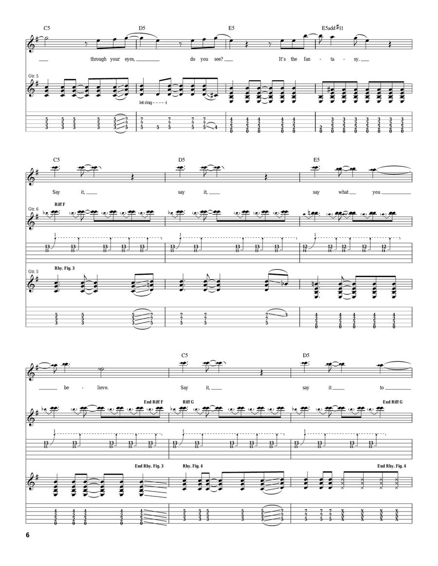 The Fantasy The Fantasy Acoustic Guitar scores gallery preview page 6