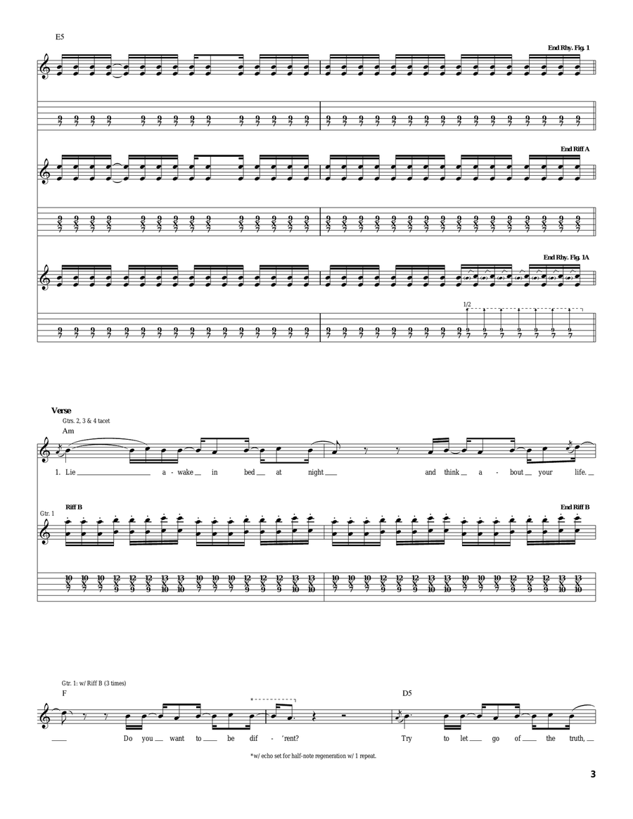 A Beautiful Lie A Beautiful Lie Acoustic Guitar scores gallery preview page 3