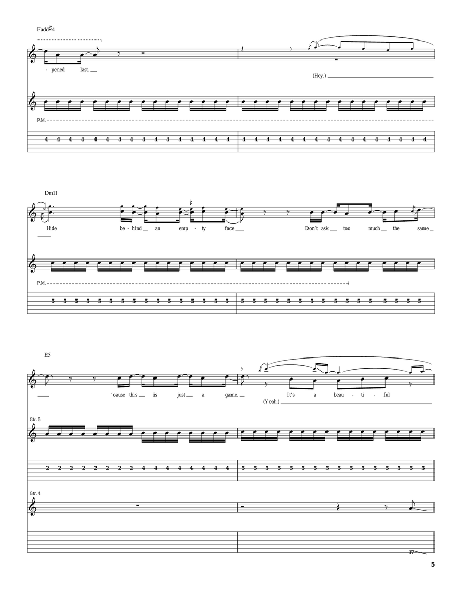 A Beautiful Lie A Beautiful Lie Acoustic Guitar scores gallery preview page 5