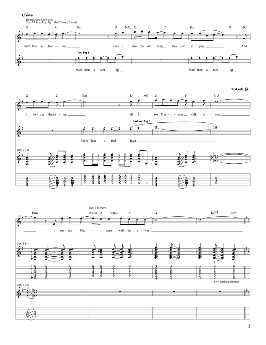 More Than A Feeling More Than A Feeling Acoustic Guitar scores gallery preview page 3