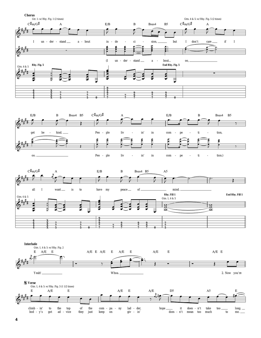 Peace Of Mind Peace Of Mind Acoustic Guitar scores gallery preview page 4