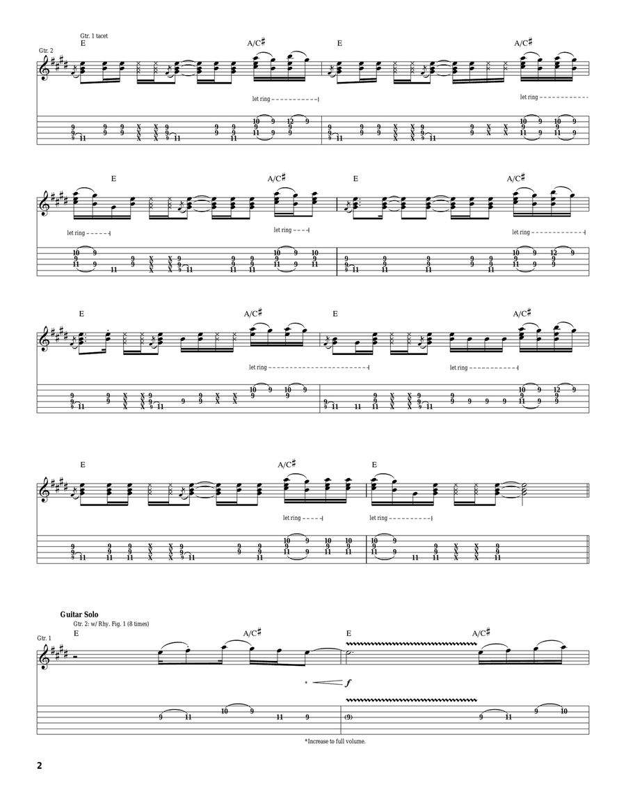 Doobie Wah Doobie Wah Acoustic Guitar scores gallery preview page 2