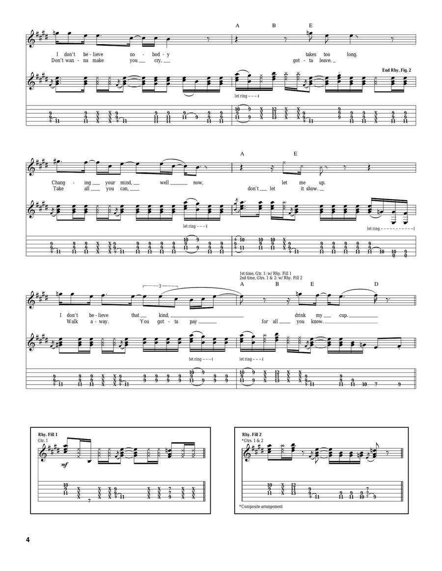 Doobie Wah Doobie Wah Acoustic Guitar scores gallery preview page 4