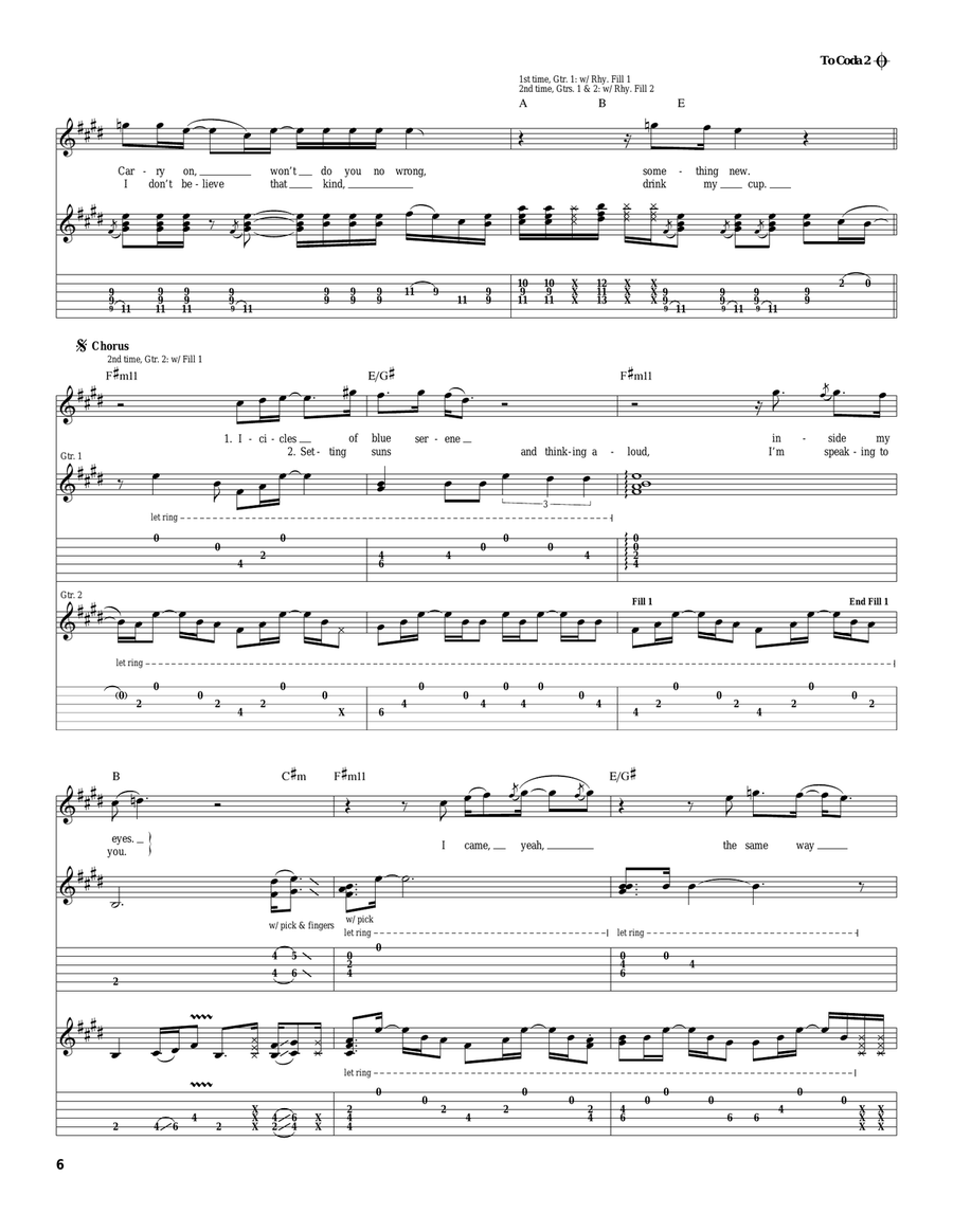 Doobie Wah Doobie Wah Acoustic Guitar scores gallery preview page 6