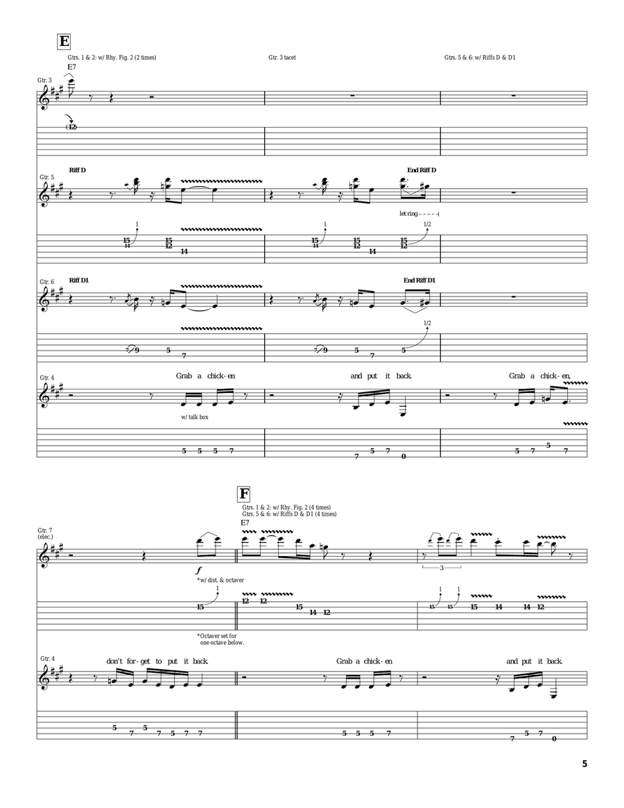Grab A Chicken (Put It Back) Acoustic Guitar scores gallery preview page 5