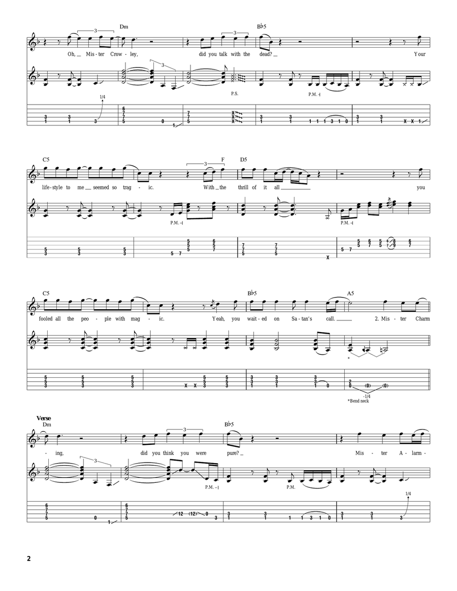 Mr. Crowley Acoustic Guitar scores gallery preview page 2