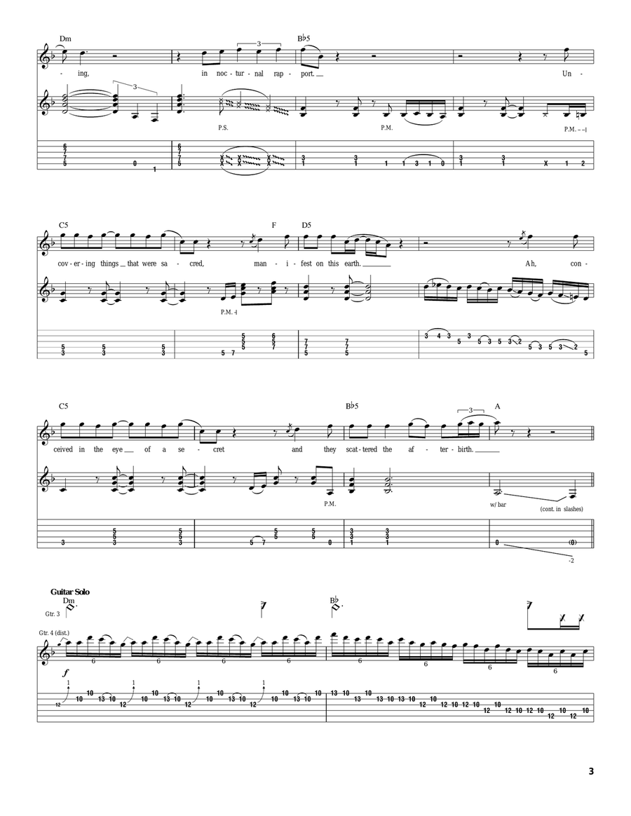 Mr. Crowley Acoustic Guitar scores gallery preview page 3