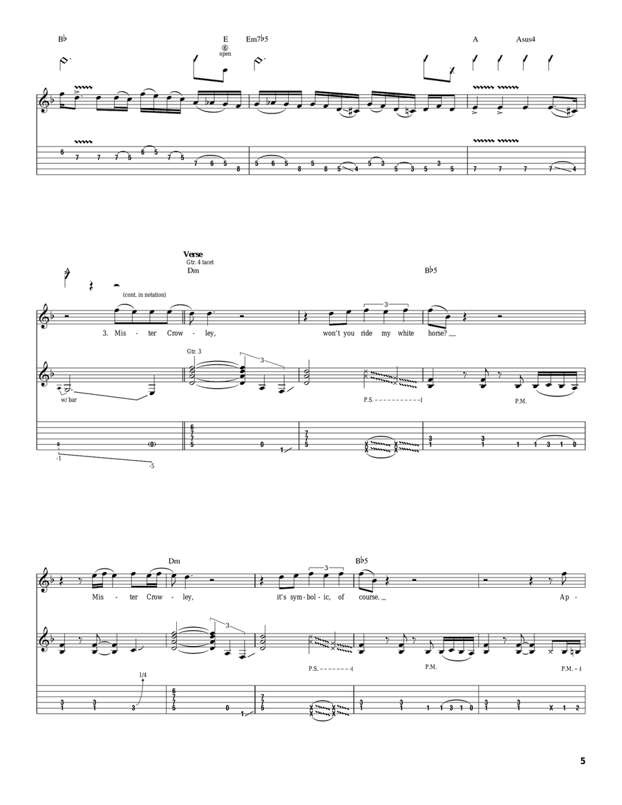 Mr. Crowley Acoustic Guitar scores gallery preview page 5