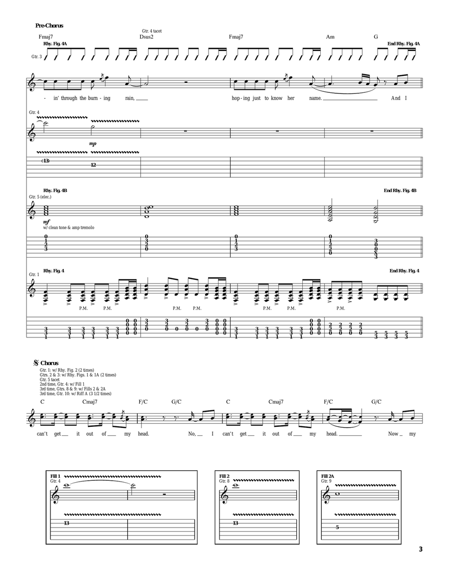 Can't Get It Out Of My Head Acoustic Guitar scores gallery preview page 3