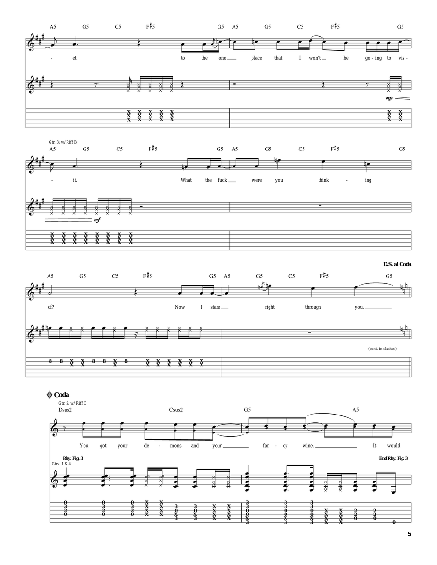Pills, Demons & Etc. Pills, Demons & Etc. Acoustic Guitar scores gallery preview page 5