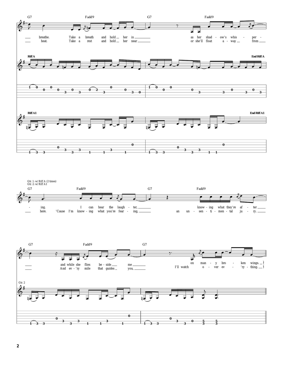 Gravedancer Gravedancer Acoustic Guitar scores gallery preview page 2