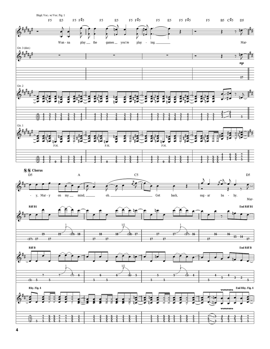 Mary Mary Mary Mary Acoustic Guitar scores gallery preview page 4