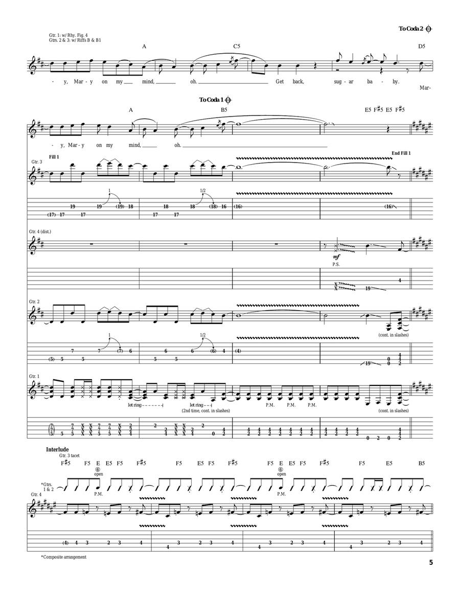 Mary Mary Mary Mary Acoustic Guitar scores gallery preview page 5