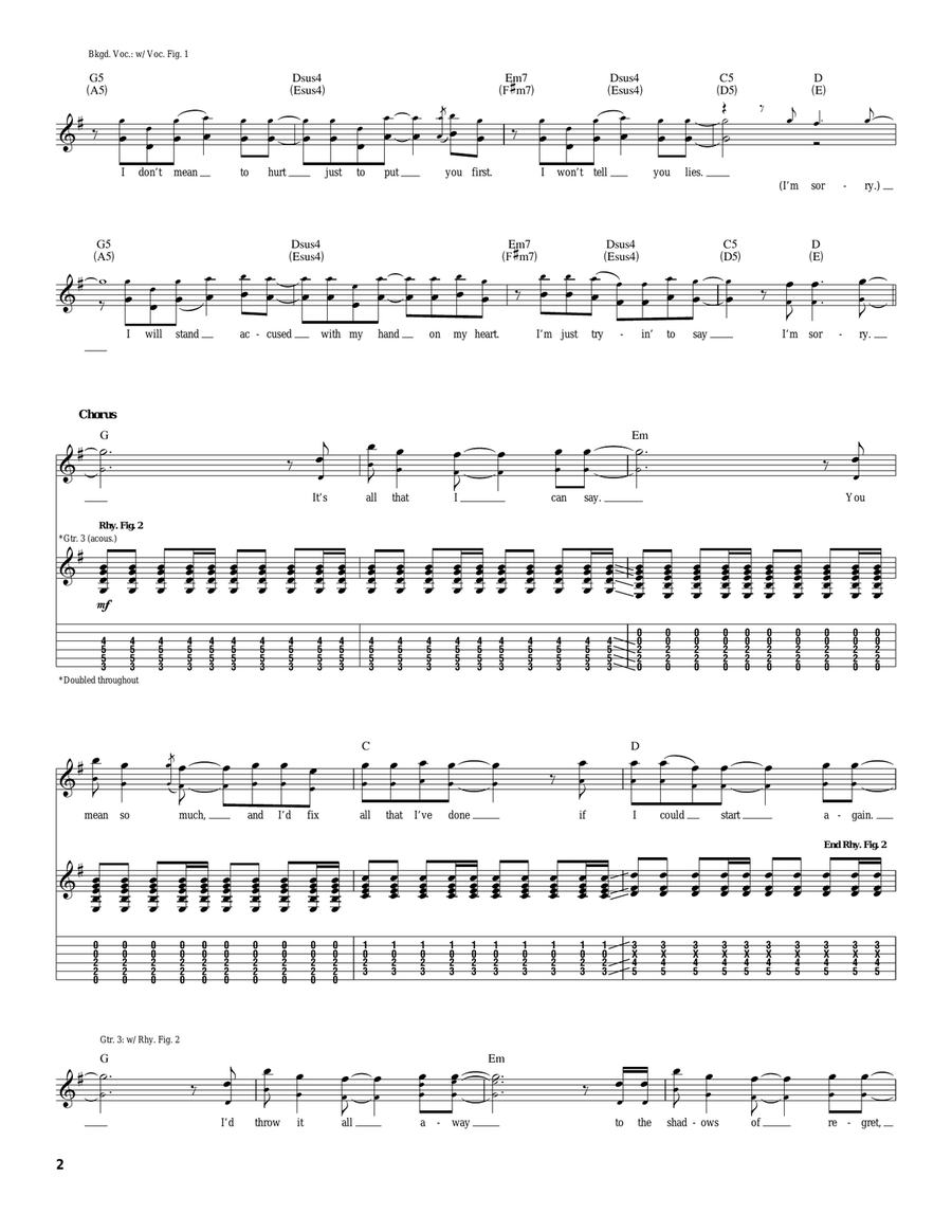Best Of Me Best Of Me Acoustic Guitar scores gallery preview page 2
