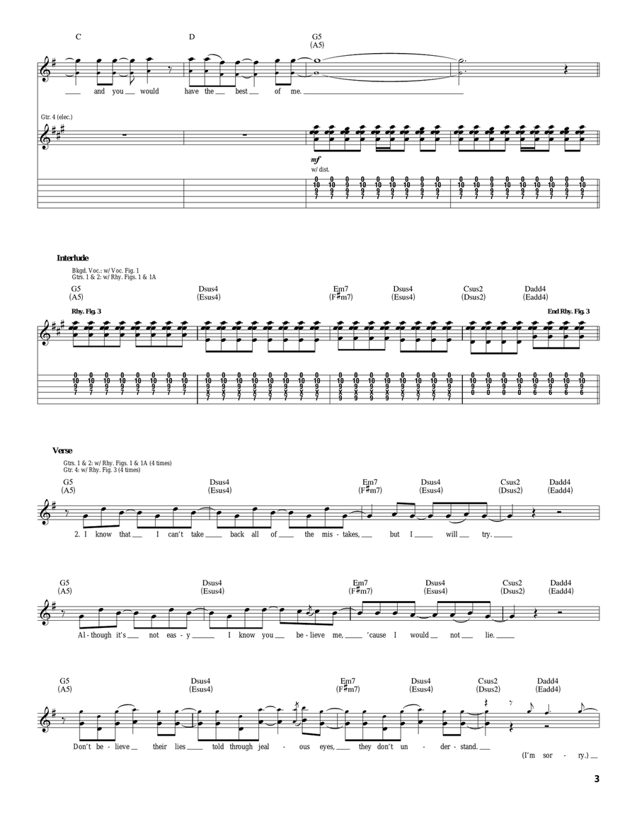 Best Of Me Best Of Me Acoustic Guitar scores gallery preview page 3