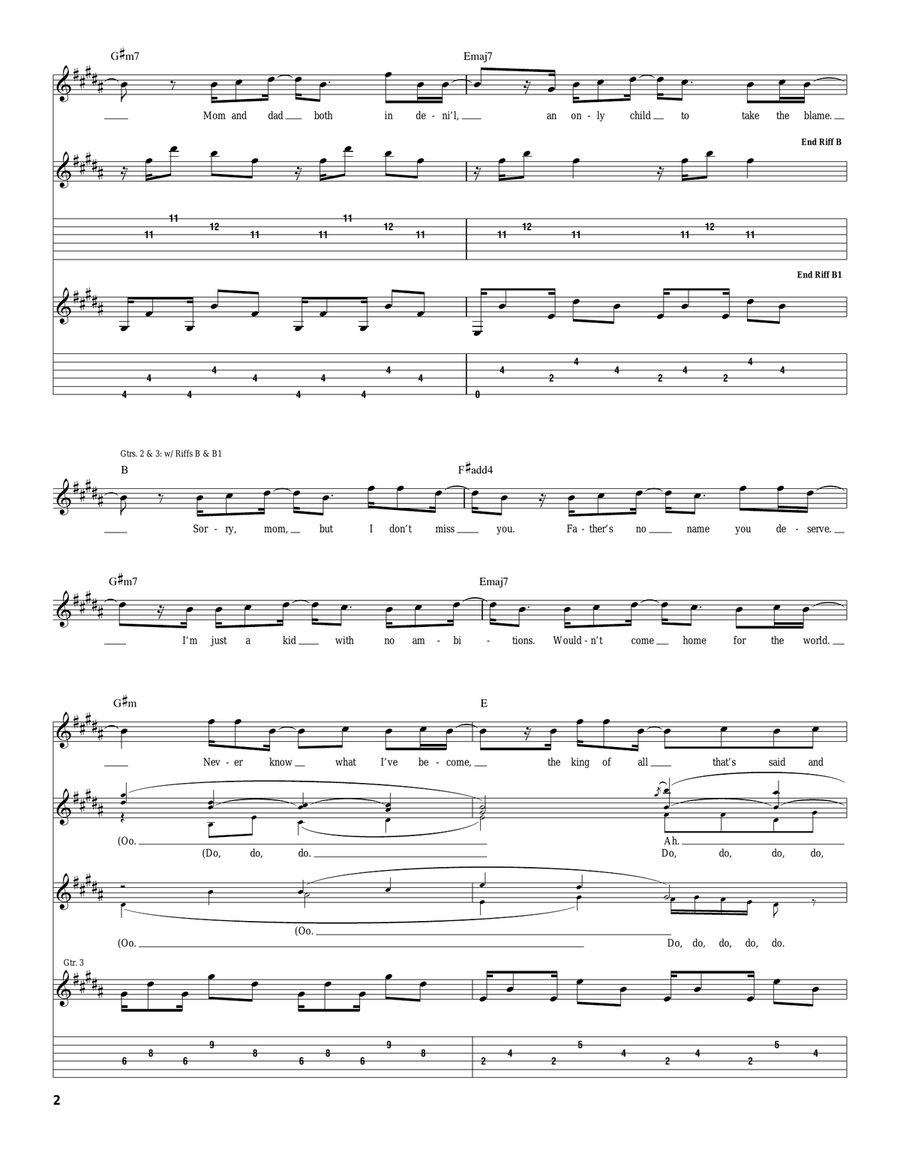 Walking Disaster Walking Disaster Acoustic Guitar scores gallery preview page 2