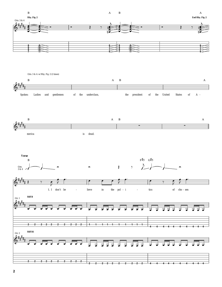 March Of The Dogs March Of The Dogs Acoustic Guitar scores gallery preview page 2