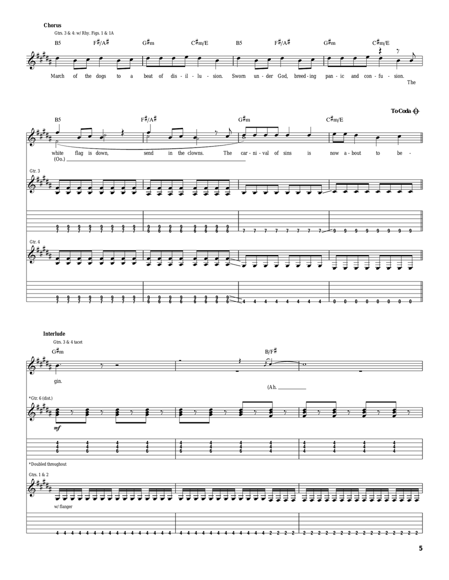 March Of The Dogs March Of The Dogs Acoustic Guitar scores gallery preview page 5