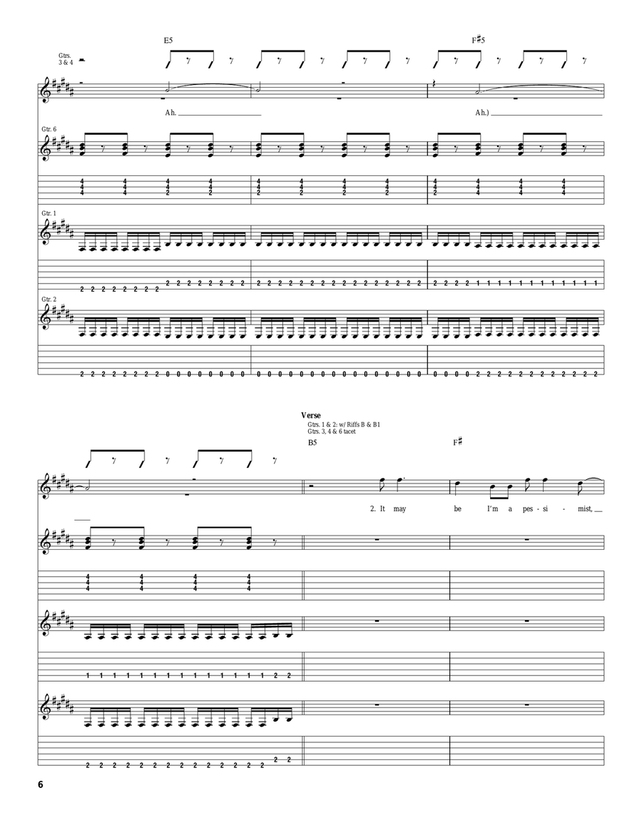 March Of The Dogs March Of The Dogs Acoustic Guitar scores gallery preview page 6