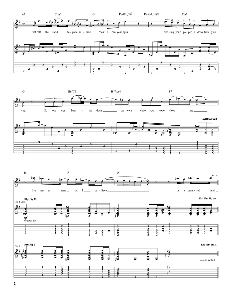 Safe And Sound Acoustic Guitar scores gallery preview page 2