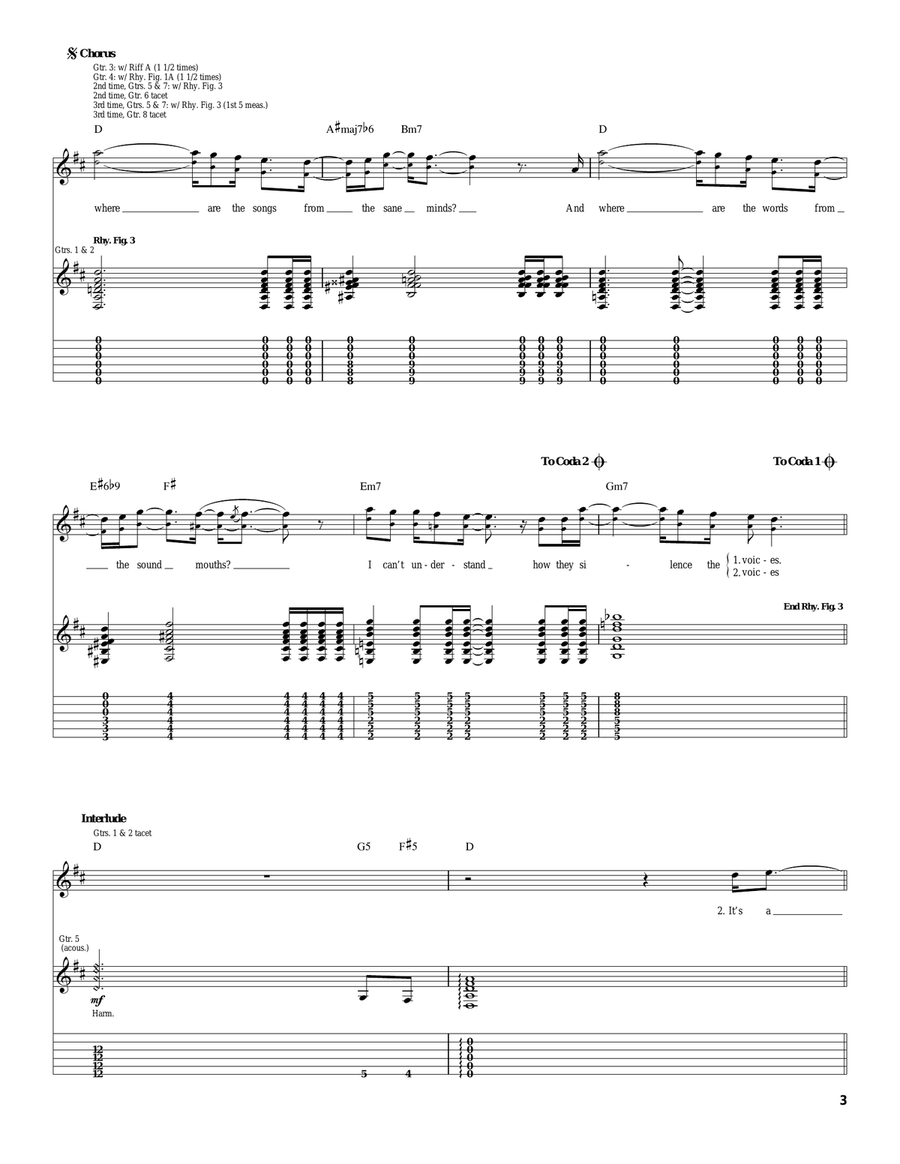 Silence The Voices Silence The Voices Acoustic Guitar scores gallery preview page 3