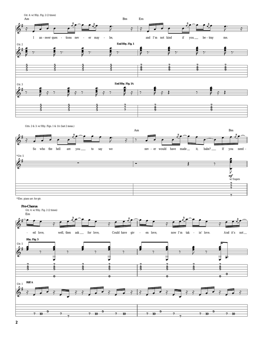 Wake Up Call Acoustic Guitar scores gallery preview page 2