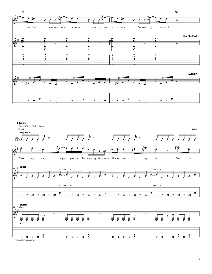 Wake Up Call Acoustic Guitar scores gallery preview page 3