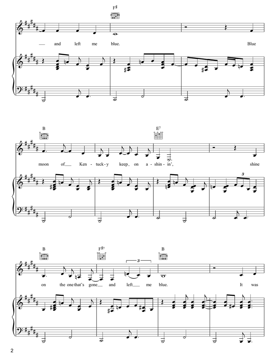 Blue Moon Of Kentucky Blue Moon Of Kentucky Guitar scores gallery preview page 2