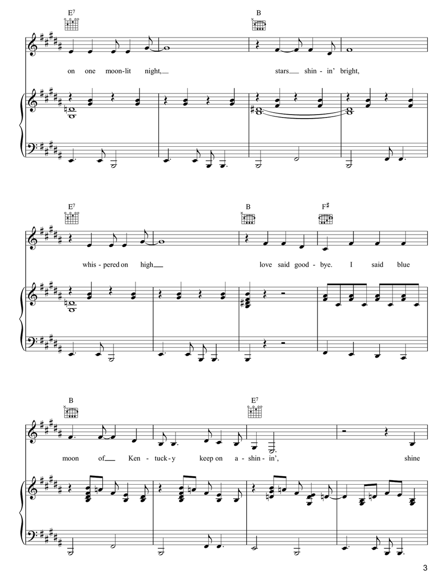 Blue Moon Of Kentucky Blue Moon Of Kentucky Guitar scores gallery preview page 3