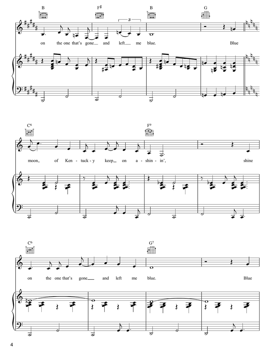 Blue Moon Of Kentucky Blue Moon Of Kentucky Guitar scores gallery preview page 4