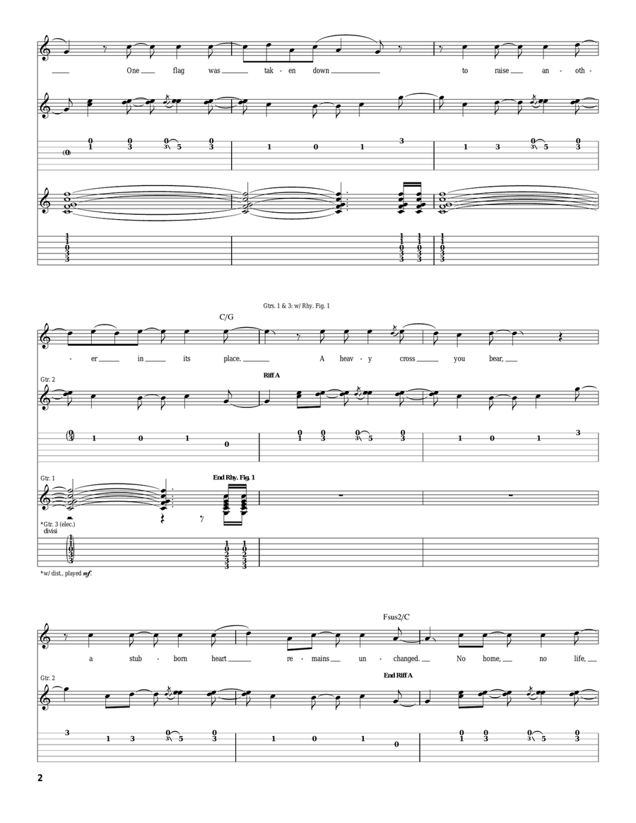 Long Road To Ruin Long Road To Ruin Acoustic Guitar scores gallery preview page 2