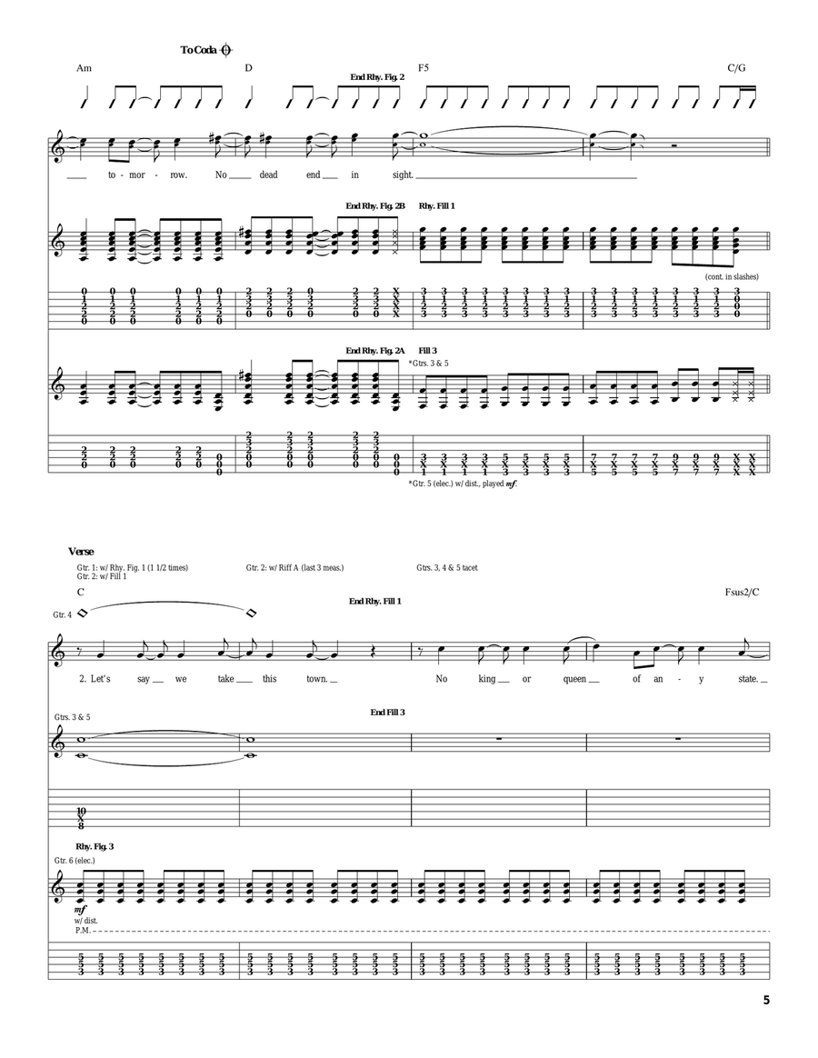 Long Road To Ruin Long Road To Ruin Acoustic Guitar scores gallery preview page 5