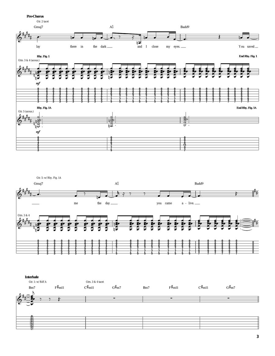 Come Alive Come Alive Acoustic Guitar scores gallery preview page 3