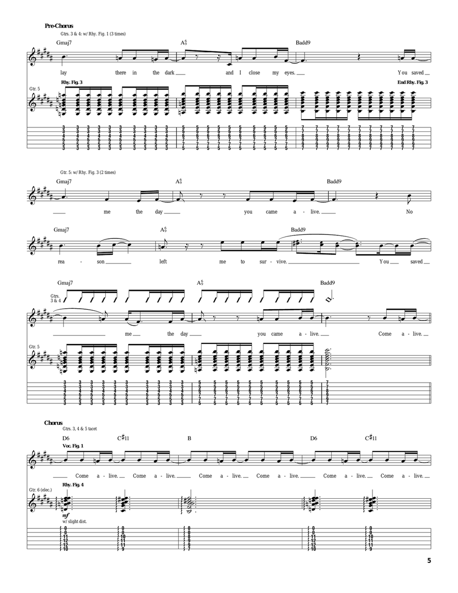 Come Alive Come Alive Acoustic Guitar scores gallery preview page 5