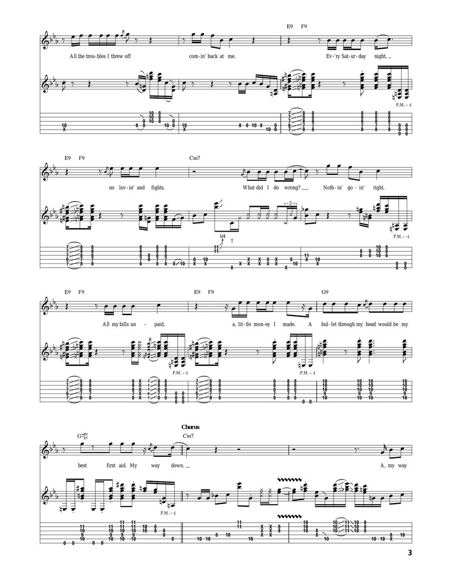 My Way Down My Way Down Acoustic Guitar scores gallery preview page 3
