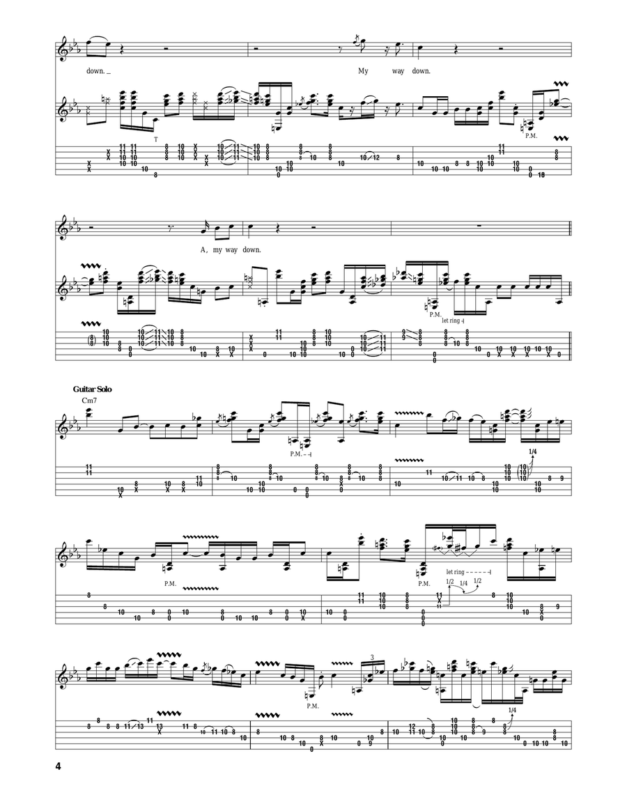 My Way Down My Way Down Acoustic Guitar scores gallery preview page 4