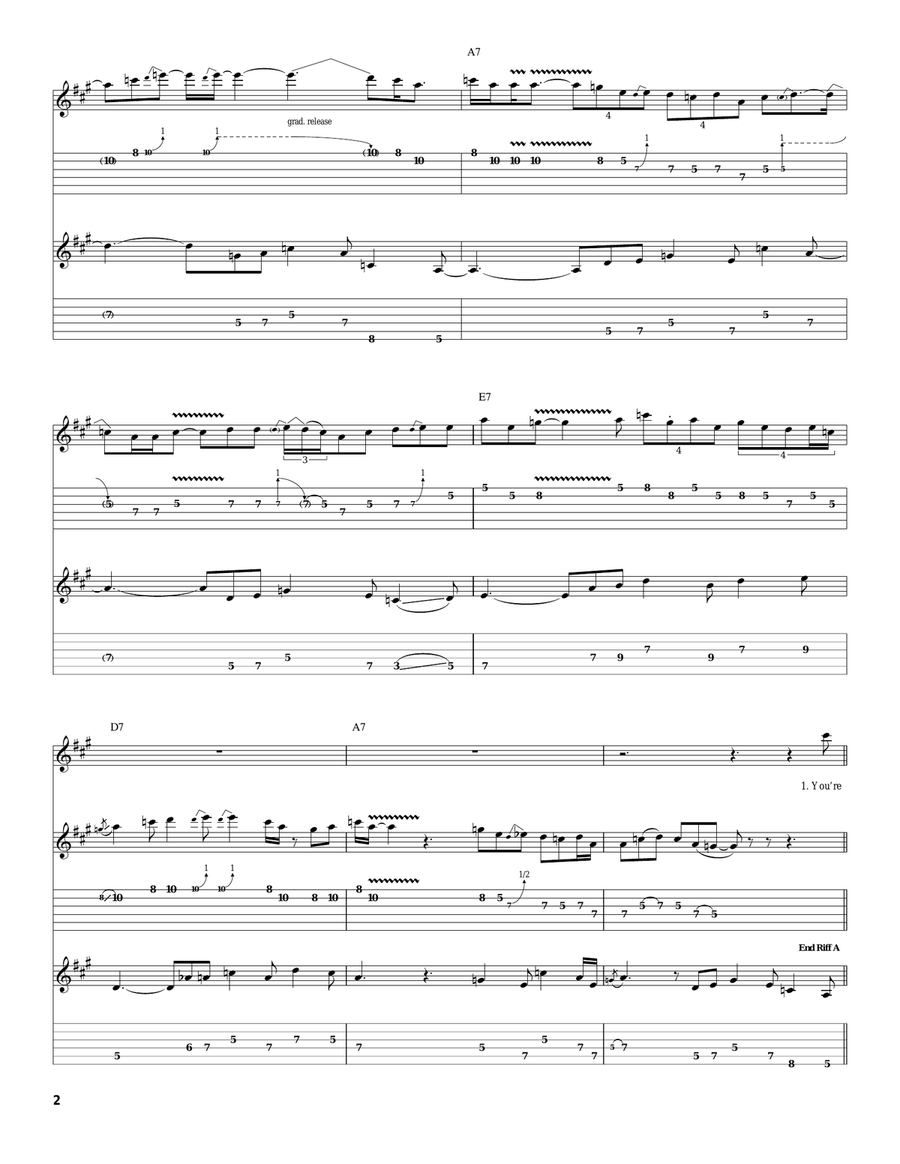Damn Right, I've Got The Blues Acoustic Guitar scores gallery preview page 2
